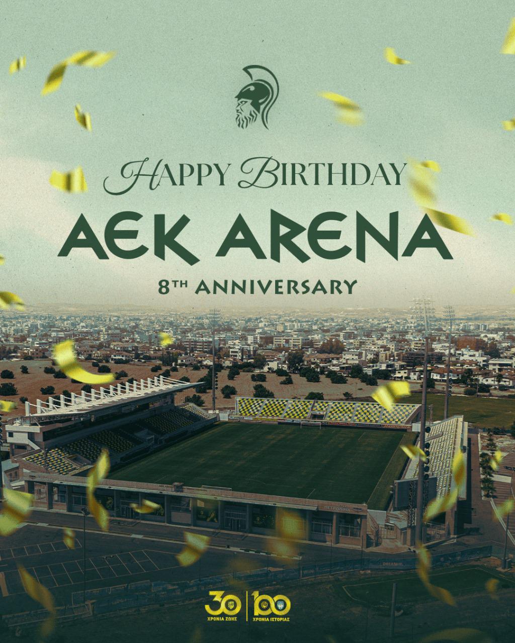 Τα 8α γενέθλια του AEK ARENA!  