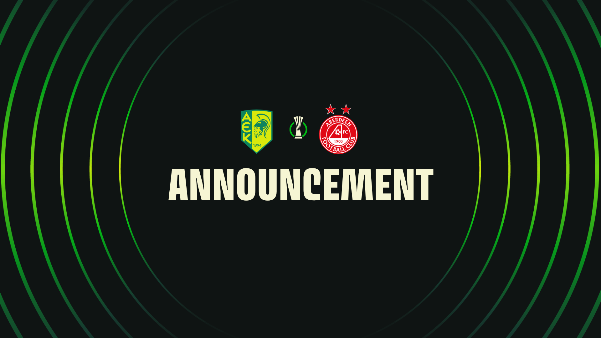 Το πρόγραμμα διασκέψεων και προπονήσεων του αγώνα με την Aberdeen FC 