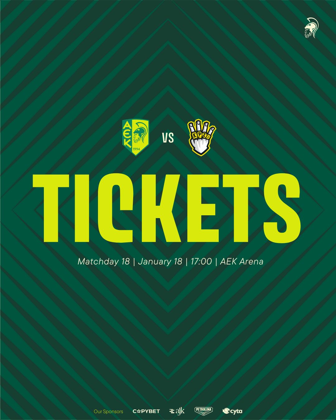 Τα εισιτήρια για τον αγώνα πρωταθλήματος με την Freedom24 Krasava ENY