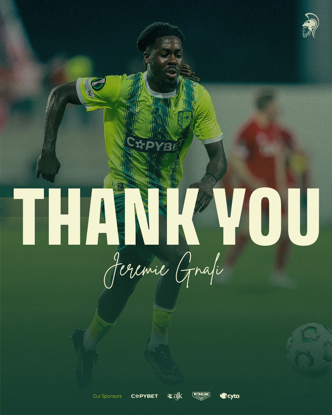 Συμφωνία για την μεταγγραφή του Jeremie Gnali  