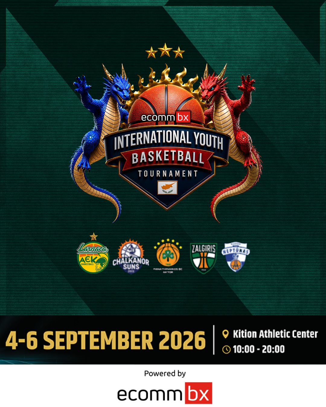 Η Πετρολίνα ΑΕΚ φιλοξενεί το ECOMMBX International Youth Basketball Tournament Vol. 2 – The Eternals  