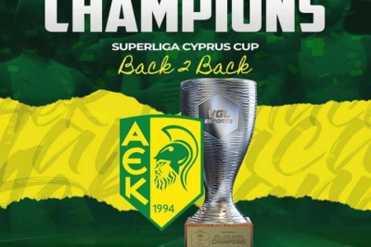 Δεύτερο σερί Κύπελλο για AEK Larnaca Esports!